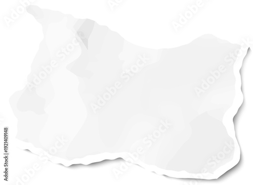 Torn white paper creating space for text