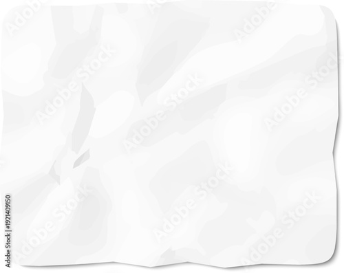 Crumpled white paper texture creating abstract background