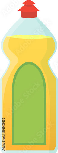 Bottle of dish soap liquid for house cleaning