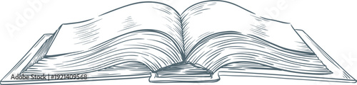 Open book illustration symbolizing education and knowledge