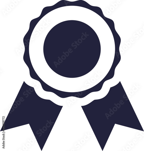 Ribbon award badge rosette symbol quality icon