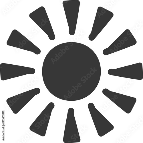 Sun icon representing weather, warmth, and light