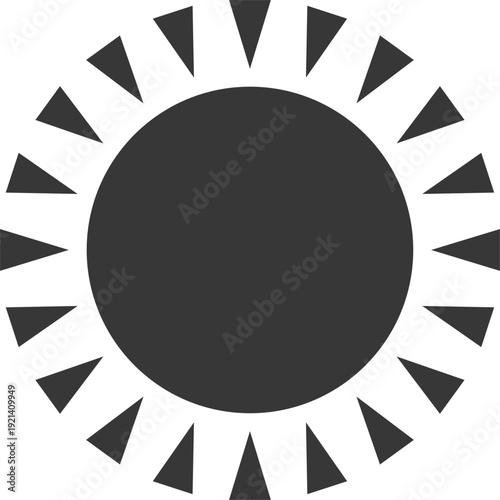 Sun icon representing light, summer, and warmth