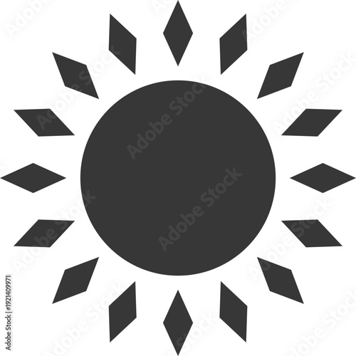 Sun energy icon representing weather and brightness