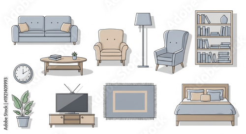 Furniture Collection with Various Pieces.