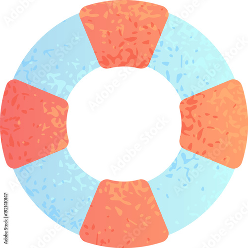 Illustrated lifebuoy offering safety and emergency support