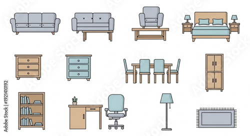 Furniture Collection with Various Pieces.
