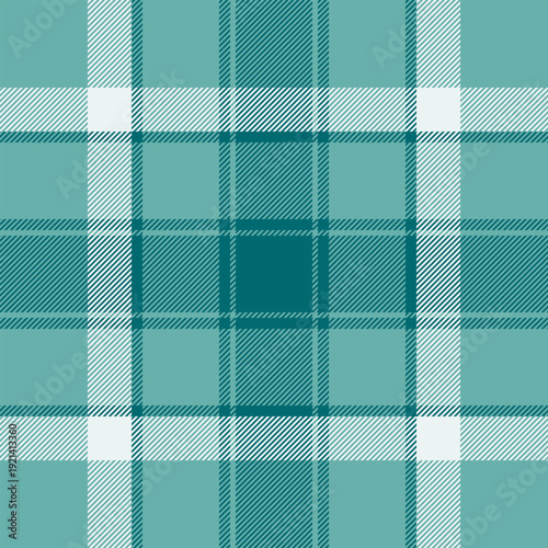 Sewing background texture tartan, romance vector pattern plaid. Repeat seamless fabric textile check in teal and cyan colors.