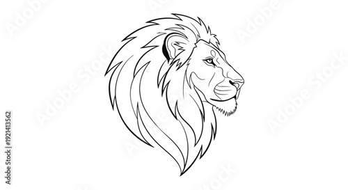 Majestic Lion Head Silhouette - A Powerful and Regal Symbol of Strength, Courage, and Leadership