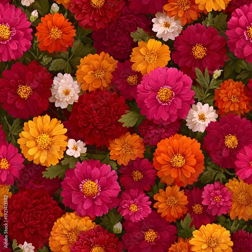 seamless background with flowers