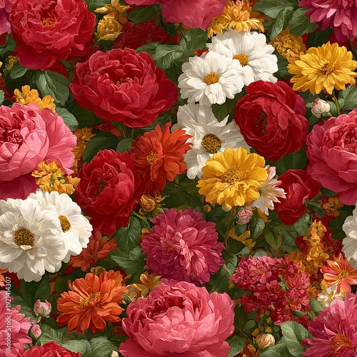 seamless background with flowers