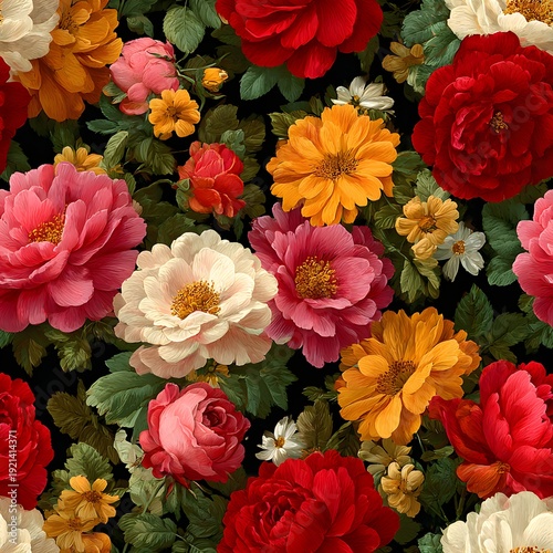 seamless background with flowers