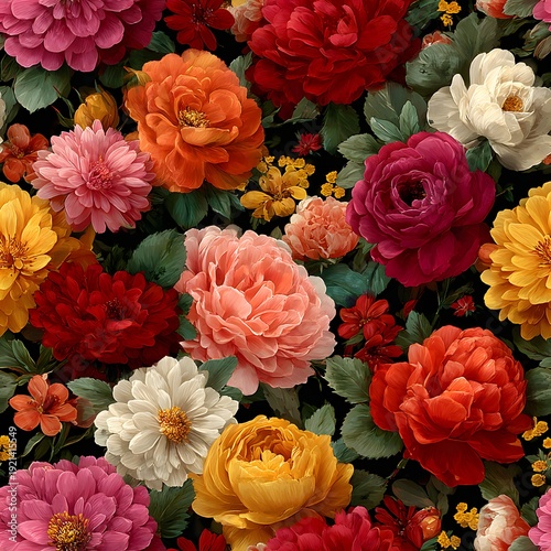 seamless background with flowers