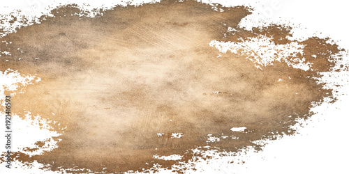 Ancient vintage parchment with a stained brown texture and old grunge background design provides a blank aged paper space for a rough retro wallpaper pattern