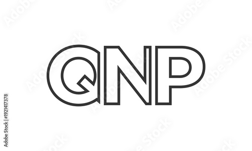 Wallpaper Mural QNP logo design template with strong and modern bold text. Initial based vector logotype featuring simple and minimal typography. Trendy company identity. Torontodigital.ca