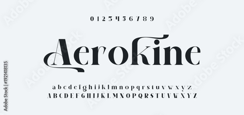 Elegance Luxury wedding alphabet font. Typography elegant classic lettering serif fonts decorative vintage retro for logo. vector illustration