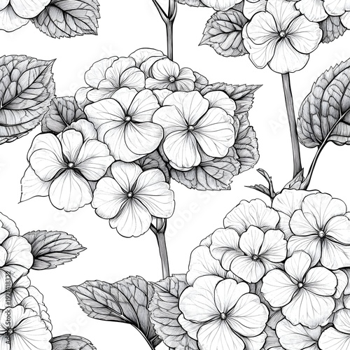 seamless background with flowers