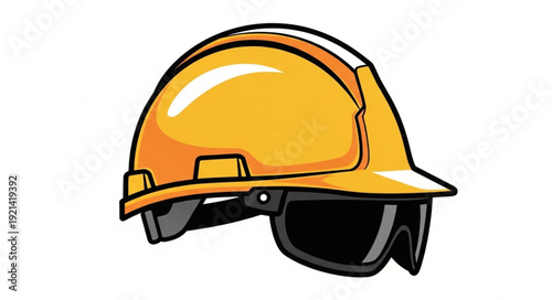 Yellow Hard Hat Safety Helmet.