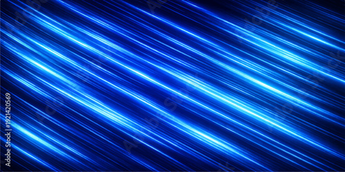 A vibrant abstract blue background featuring a digital wave pattern with motion lines and a purple gradient creates a dynamic light texture for modern art wallpaper design