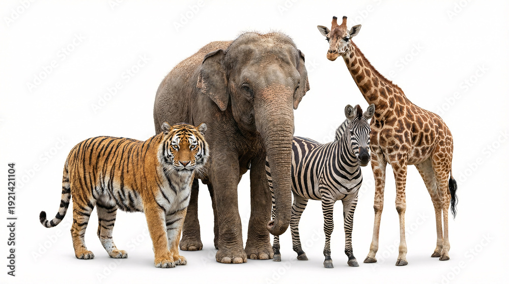 Obraz premium Majestic animals gathered together in harmony