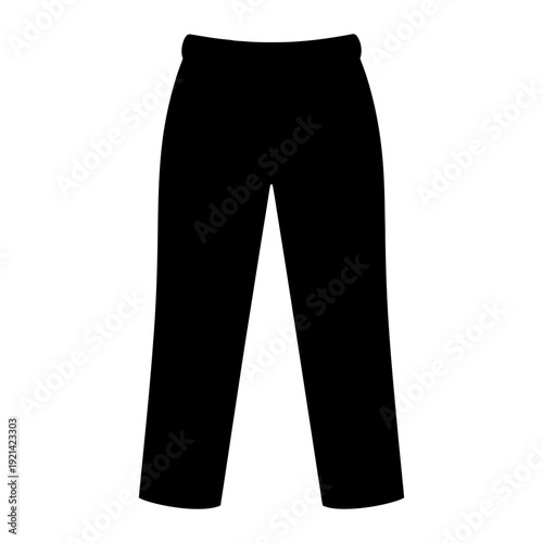 A pair of black pants on a white background