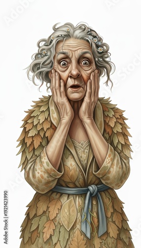 Wallpaper Mural AI varie espressioni di una donna vecchia 04 Torontodigital.ca