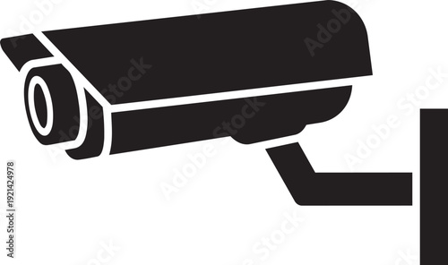 Security camera vector icon isolated on transparent background