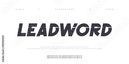 Leadword, Creative digital abstract modern urban alphabet fonts. Typography sport, simple, technology, fashion, digital, future creative logo font. vector illustration
