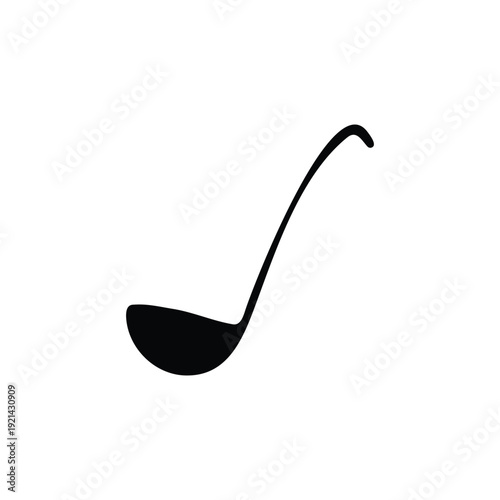 Ladle silhouette vector flat design on white background.