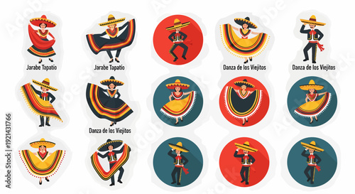 Mexican Folk Dancers in Traditional Attire