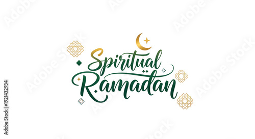 Wallpaper Mural Spiritual Ramadan elegant calligraphy with crescent accent. Torontodigital.ca