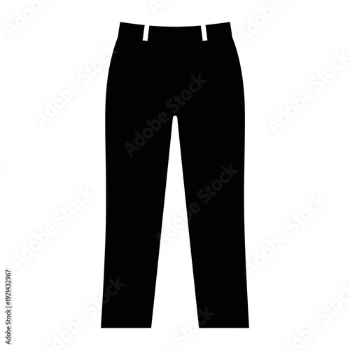 A pair of black pants on a white background