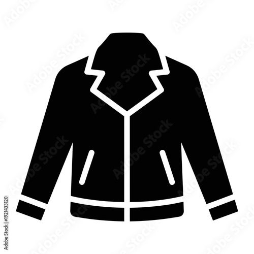A black jacket with white trim