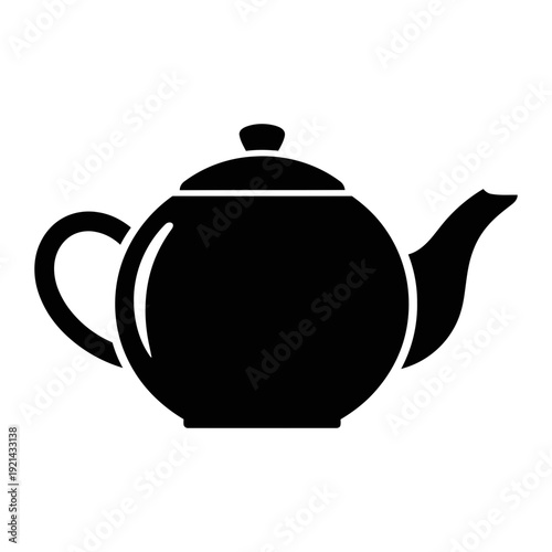 A black and white image of a teapot