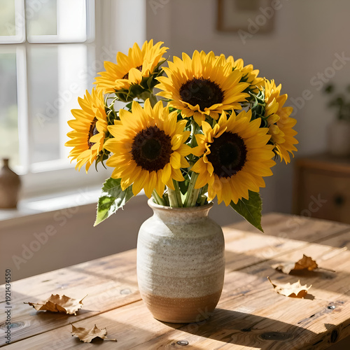 still life with sunflowers