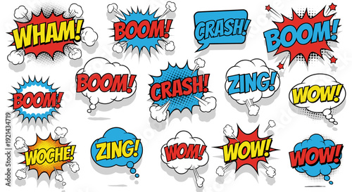Comic book speech bubbles