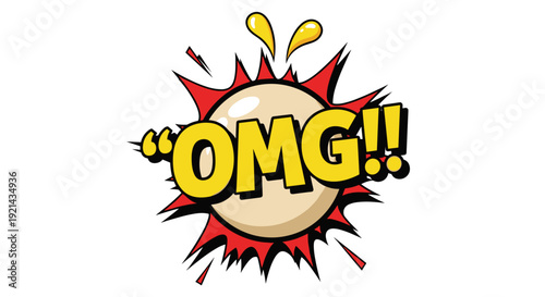 Comic book style omg explosion