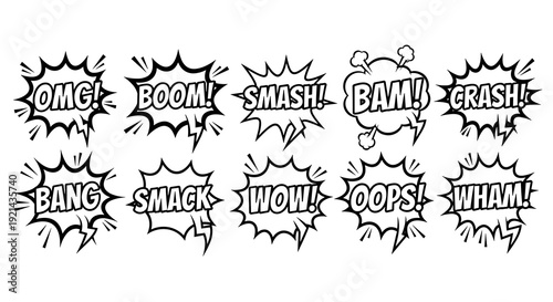 Comic Book Explosion Bubbles