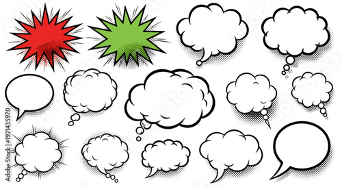 Comic book speech bubbles