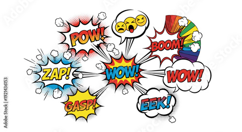 Comic book speech bubble set