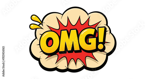 Omg speech bubble in comic style