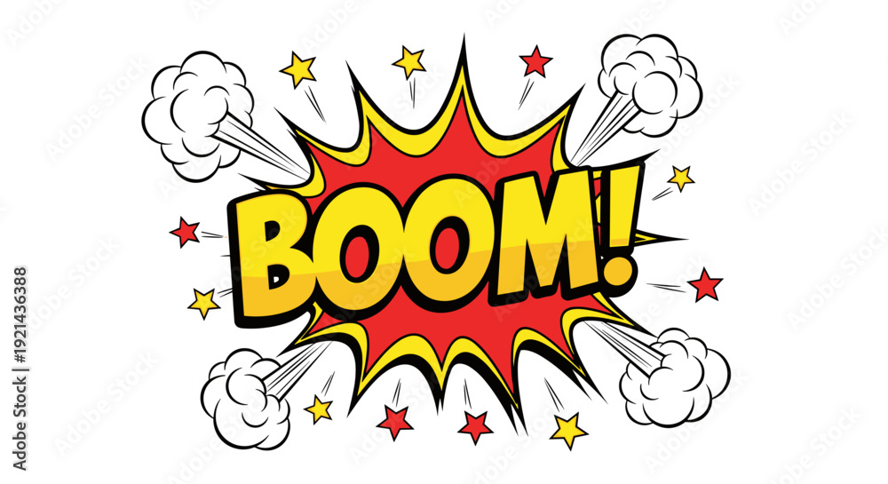 Fototapeta premium Cartoon boom comic burst graphic