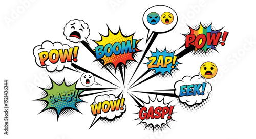 Comic book speech bubbles collection