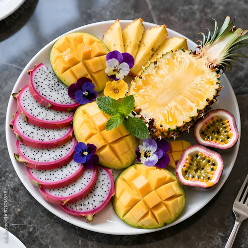 fruit cake with whipped cream