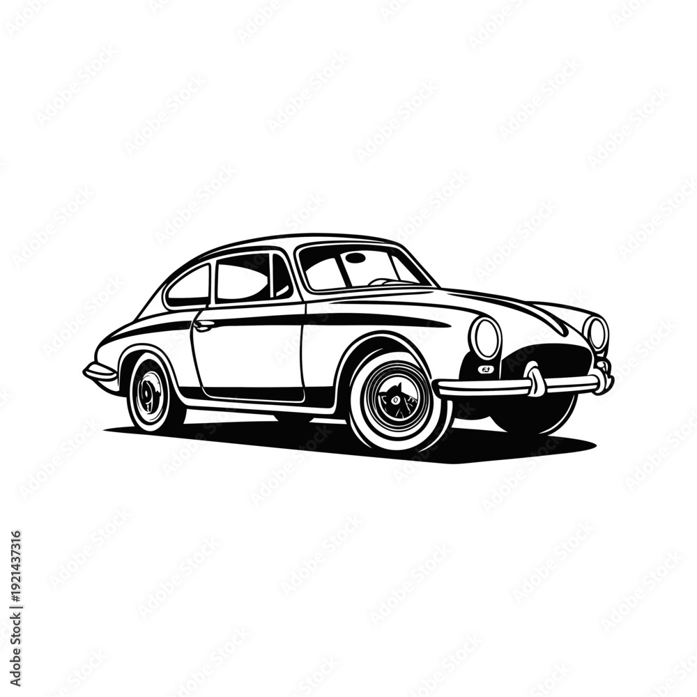 Obraz premium retro car isolated on white