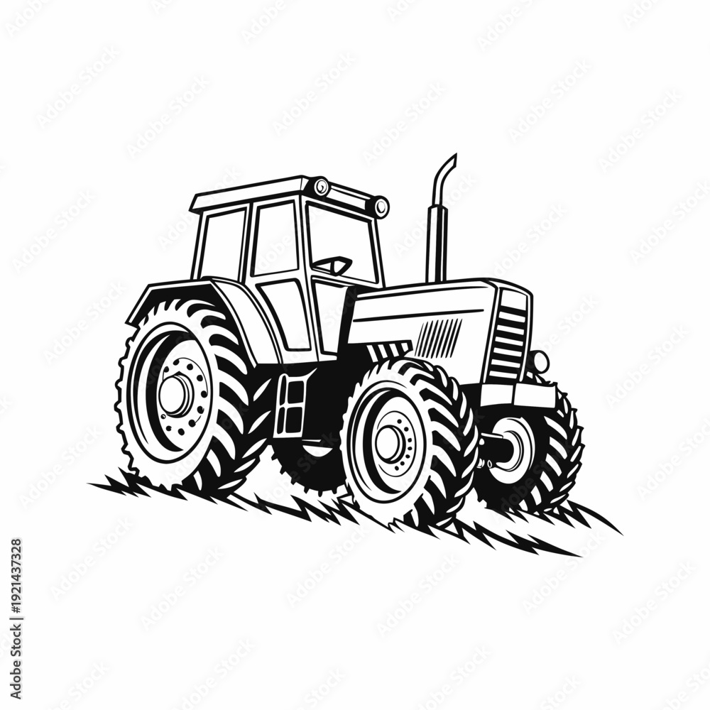 Fototapeta premium tractor vector illustration