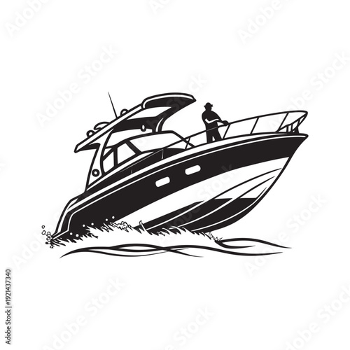 yacht silhouette vector