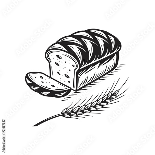 vector illustration of bread Wheat