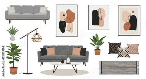 Modern Living Room Interior Design.