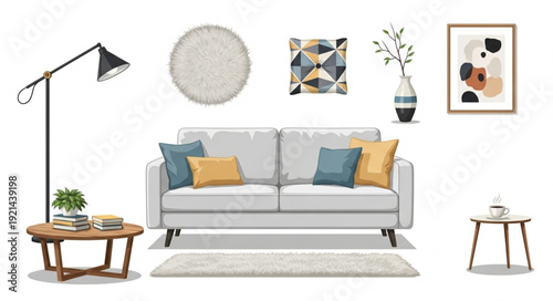 Modern Living Room Interior Design.